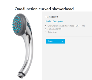 Cabezal de Ducha Sanitario de Plástico de Taiwán con Una Función - Product Image 1