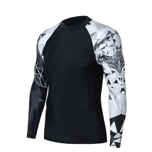 Camiseta de Compresión para Hombre con Estampado por Sublimación, Manga Larga, Ropa Deportiva, Camiseta Interior, Rashguard - Product Image 4