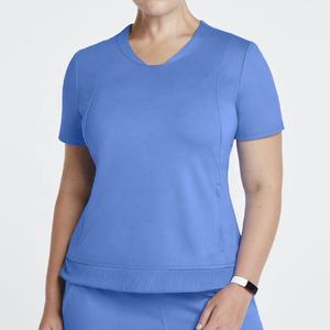 Directo de fábrica tejido médico exfoliante Spandex estiramiento transpirable uniformes de moda para médico enfermería - Product Image 6