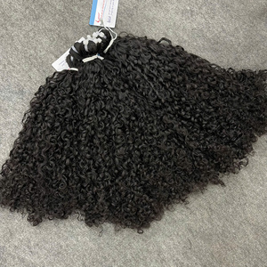 ผมเวียดนามแท้แบบ Pixie Curly ขายดี แบบ Double Drawn สีดำธรรมชาติ เรียงเกล็ดผมอย่างเป็นระเบียบ ต่อผมแท้ ขายส่ง - Product Image 3