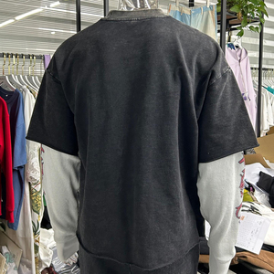 เสื้อยืดเทอร์รี่ผ้าฝ้าย 100% สำหรับผู้ชาย แบบสั่งทำพิเศษ แขนสั้นสองชั้น พิมพ์ลาย DTG ทรงโอเวอร์ไซส์ น้ำหนัก 300 กรัม ใส่สบาย - Product Image 2