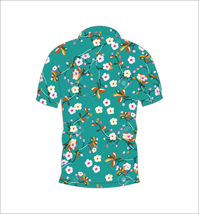 Camisa Polo Personalizada con Estampado Floral Verde, Camisa de Golf de Moda Ligera y Transpirable de Manga Corta para Hombre, Informal para Verano - Product Image 5