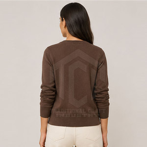 Ensembles deux pièces haut de gamme pour femmes, tricotés, unis, décontractés et élégants, 100% Coton/Laine, respirants, coupe confortable, Hiver, Vente en gros - Product Image 3