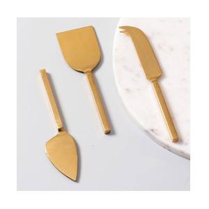 Juego de Cuchillos para Queso de Lujo en Dorado, Mango en Forma de Lazo, 3 Piezas, Acero Inoxidable, Aptos para Lavavajillas, Herramientas Duraderas para Servir Queso para Bodas y Hoteles - Product Image 6