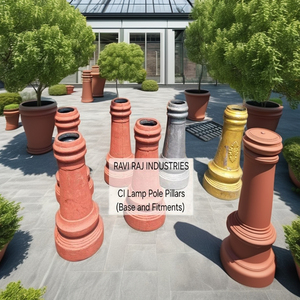 Custom Made Cast Iron Decorative Street Light <b>Pole</b> Outdoor Antique Style <b>Lamp</b> Post for Public Square Pathway Villa and Garden - Product Image 6