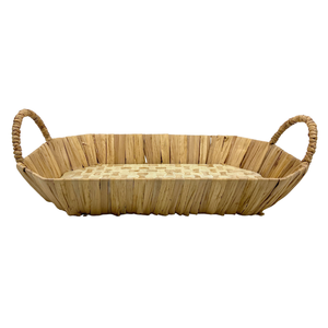 Fait à la main élégant octogone MDF Capiz incrustation plateau jacinthe d'eau Beige mosaïque motif service panier poignées Capiz incrustation élégant - Product Image 2