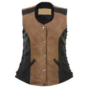 Chaleco de cuero impermeable de alta calidad, chaleco de cuero para motocicleta, informal, transpirable, para mujer, de invierno - Product Image 1