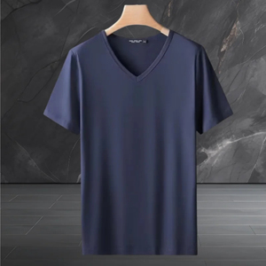 เสื้อยืดคอกลมแขนสั้นผู้ชายปี 2025 ทรงปกติ ระบายอากาศได้ดี ไซส์ใหญ่ ผ้าฝ้ายแท้ 100% เป็นมิตรกับสิ่งแวดล้อม เหมาะสำหรับฤดูร้อน สีพื้น - Product Image 4