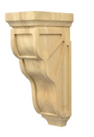 Corbeau mural en bois dur naturel de conception moderne néo-classique Support architectural décoratif Support d'étagère de cheminée Résistant à la pourriture