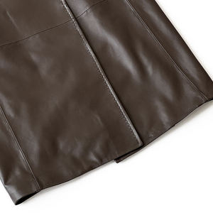 Manteau long en cuir d'agneau véritable 2026, dernières tendances, pour femme, couleurs personnalisables, imperméable, chaud, hiver, élégant, boutons en corne - Product Image 5