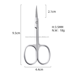 Ciseaux professionnels de manucure et pédicure, acier inoxydable, lame droite, ciseaux à cuticules, ciseaux à sourcils pour ongles, cils - Product Image 4