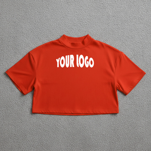 Custom Women's Cotton Polyester Embroidery Crop Tops Long Sleeve T Shirts Oversized Loose Off the Shoulder Sweatshirts for Lady - Product Image 4