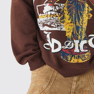 Ventes chaudes d'hiver, ensemble de 2 pièces pour hommes, sweat à capuche imprimé, polaire/coton, manches longues, vente en gros - Product Image 6