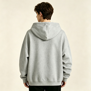 Sweat-shirt à capuche en coton pur pour homme, personnalisable avec logo OEM, coupe ample, décontracté, grande taille, streetwear, pull-over vierge - Product Image 2