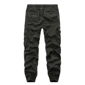 Diseño personalizado de alta calidad bordado Logo Loose Fit Straight Patch Pockets Pantalones Street Fashion Men Cargo Pantalones - Product Image 4