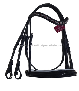 Weyroom — bride en cuir de cheval à Double style, avec bracelet de sourcils en cristal, de qualité supérieure - Product Image 1