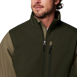 Top Design Men's Softshell Jacket Stretchable Material Adjustable Cuffs Windproof Hiking Training To Use Men's Softshell Jacket - Product Image 5