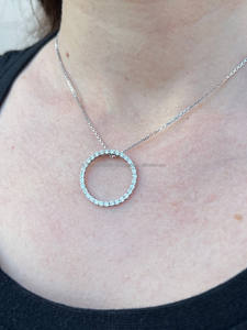 Pendentif coeur en diamant cultivé en laboratoire en or 14 carats pour femmes à la mode 18K IGI/GIA certifié fiançailles mariage mode pendentifs breloques - Product Image 4