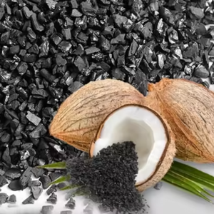 Charbon actif de coque de noix de coco pour la filtration de l'eau, particules de charbon de coque de fruit pour le traitement de l'eau, échantillon gratuit de coque de noix de coco - Product Image 1