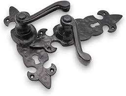 Comprar al por mayor manija de palanca negra de hierro fundido para puerta, herrajes para muebles, accesorios para puertas y ventanas, manija de privacidad para baño - Product Image 4