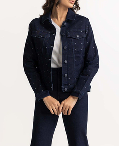 Nueva Chaqueta Vaquera de Verano para Mujer, Estilo Vintage, Lavado Azul, Diseño 3D, Personalizada, de Mezclilla Desgastada - Product Image 1
