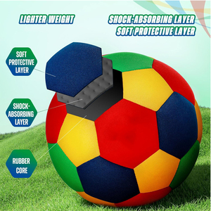 Ballon de football personnalisé rembourré Arqen Industries pour enfants, entraînement, jeu en intérieur et en extérieur, logo personnalisé, OEM - Product Image 6