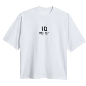 เสื้อยืดโอเวอร์ไซส์ทรงบ็อกซี่ สีขาว ผ้าฝ้ายพรีเมียม ทรงหลวม แขนสั้น สไตล์ลำลอง สตรีทแวร์ เสื้อเปล่า สำหรับงานสั่งทำ - Product Image 1