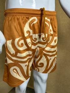 Pantalones Cortos Deportivos de Malla Estampada, Transpirables, de Secado Rápido, Cintura Elástica, Protección UV, con Logotipo Personalizado - Product Image 4