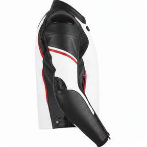 เสื้อแจ็คเก็ตไบค์เกอร์ผู้ชายแบบสั่งทำพิเศษ ผลิตจากโพลีเอสเตอร์/ผ้าฝ้าย พร้อมบริการ OEM กันน้ำ ไซส์ใหญ่พิเศษ คุณสมบัติป้องกันอย่างดี - Product Image 3