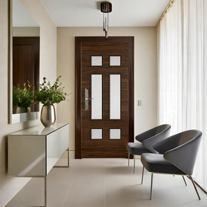 Porte en PVC haute résistance, étanche, anti-termites, facile à installer, pour salle de bain, cuisine, chambre, intérieur et extérieur - Product Image 1