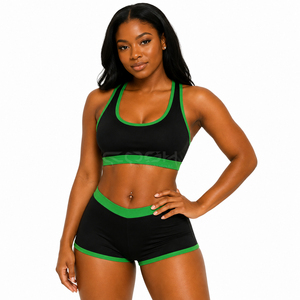 Conjunto Deportivo de 2 Piezas Cosh International Sisterhood Sorority: Sujetador Deportivo Antigolpes y Pantalones Cortos de Yoga, Ropa Deportiva Elástica para Gimnasio y Entrenamiento - Product Image 1