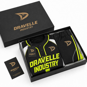 Ensemble uniforme de baseball et softball personnalisé OEM pour hommes – Maillot et pantalon en maille noire fluo respirante à séchage rapide pour équipe - Product Image 4