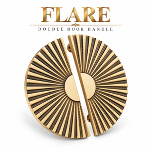 Luxury Traditional Durable Matt Antique Brass Flare Double <b>Door</b> <b>Handle</b> for Outdoor Main Entrance <b>Door</b> - Product Image 1