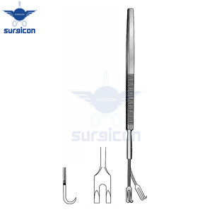 Retractor Quirúrgico Flexible de 2 Puntas con Gancho de 16 cm (6-1/4 Pulgadas) y Gancho de 5x4 mm, Instrumento Médico de Acero Inoxidable - Product Image 3