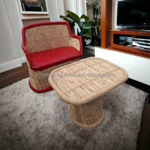 Conjunto de Mesa y Sillas de Bambú Ecológico Moderno con Sofá para Jardín, Terraza o Sala de Estar - Product Image 6