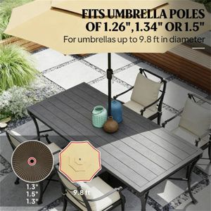 Base Circolare per Ombrellone da Terrazzo, Solo Base per Ombrellone da Esterno per Decorazioni - Product Image 3