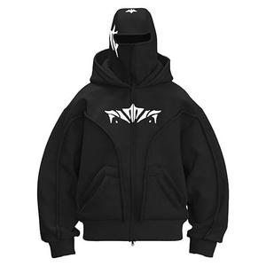 เสื้อฮู้ดดี้โอเวอร์ไซส์แบบมีฮู้ดสองชั้น ผ้าคอตตอน 100% หนานุ่ม สไตล์สตรีทแวร์ สำหรับผู้ชาย คุณภาพสูง พรีเมียม รับผลิตแบบ OEM - Product Image 1