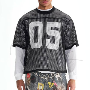 เสื้อยืดลำลองผู้ชายไซส์ใหญ่ ผ้าตาข่าย ระบายอากาศ น้ำหนักเบา ใส่ได้ทุกวัน ใส่เล่นกีฬา แขนสั้น - Product Image 1