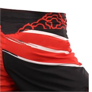 Pantalones Cortos de Boxeo Unisex Rojos y Negros con Bloques de Color, Estampado Digital, Ajuste Atlético, Elásticos, de Spandex y Poliéster, que Absorben la Humedad, Tela de 140g - Product Image 5
