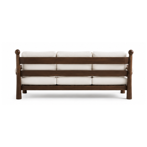 Sofá Moderno de 3 Plazas en Madera de Teca Sólida, Tapizado, Muebles para Sala de Estar, Hotel, Villa, Apartamento, Diseño Personalizado - Product Image 2