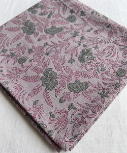 Servilletas Cuadradas Hechas a Mano con Estampado de Bloques, 100% Algodón, para Decoración de Bodas y Hogar, Reutilizables y Ecológicas - Product Image 1