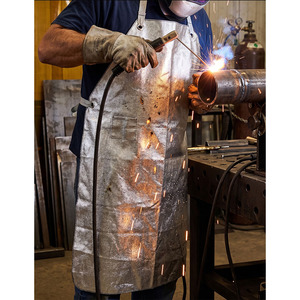 Tablier de soudeur industriel robuste, résistant aux hautes températures, en aluminium et para-aramide, tablier de sécurité de haute qualité - Product Image 5