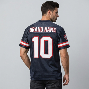 Maillot d'entraînement personnalisé de haute qualité, respirant, 100% polyester, tissu à séchage rapide, maillot de football américain, réductions en gros - Product Image 2