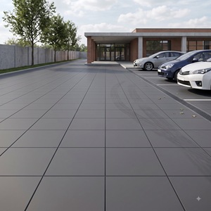 Heavy Duty Outdoor Ceramic Parking Tiles 400x400mm 12mm Punch Finish Anti-Slip for Hotel Driveway <b>Garden</b> Walkway - Product Image 2