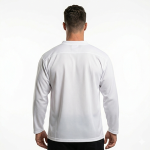 เสื้อฮอกกี้น้ำแข็งโพลีเอสเตอร์คุณภาพสูง ปี 2026 สวมใส่สบาย ระบายอากาศได้ดี ลายเสือดาว แห้งเร็ว บริการ OEM มีจำหน่าย น้ำหนัก 260 กรัม - Product Image 4