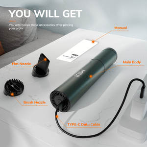 <span class=keywords><strong>Mini</strong></span> Aspirateur Portable Sans Fil avec 3 Têtes d'Aspiration, Facile à Nettoyer pour Bureau, Clavier et Voiture (USB) - Product Image 5