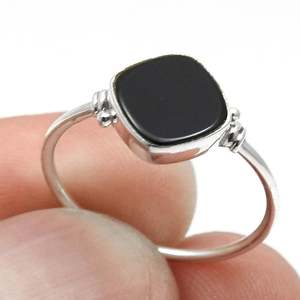 Handmade Classy Black Onyx Gemstone <b>Ring</b> Perfect Daily Wear Jewelry For Engagement Or <b>Wedding</b> Made From 925 Sterling Silver - Product Image 2