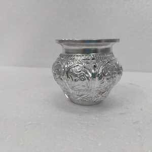 Kalash Lota en aluminium plaqué argent de qualité supérieure pour les rituels de Puja hindoues, décoration de temple domestique, pot à eau sacrée, cérémonie de mariage, articles religieux - Product Image 3