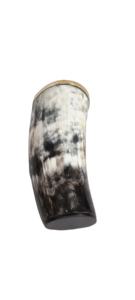 Jarra de Cerveza Vikinga Hecha a Mano, de Cuerno Natural de Búfalo con Borde de Latón, Ecológica y Duradera, Copa Medieval de la Mitología Nórdica - Product Image 3