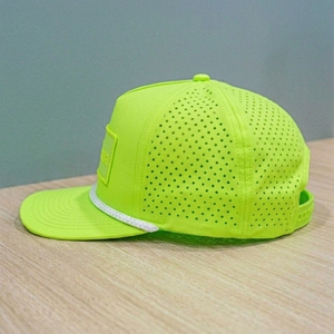 Casquette de golf personnalisée à 5 panneaux, perforée au laser, broderie tissée, réglable, pour la pêche, les voyages, les fêtes, OEM, ODM, marque privée, faible MOQ - Product Image 4